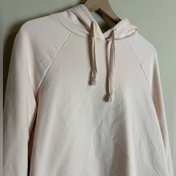 Pact Womens Organic Cotton 3/4 Sleeve Hooded Pullover Sweatshirt Small Pink - Picture 2 of 5